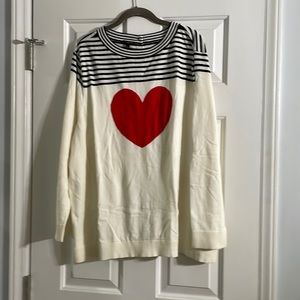 EUC 3X Talbots Heart Sweater